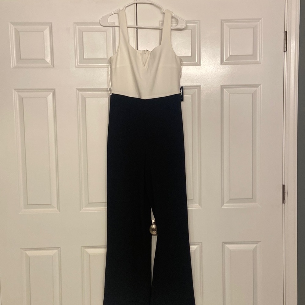 Express black and white jumpsuit